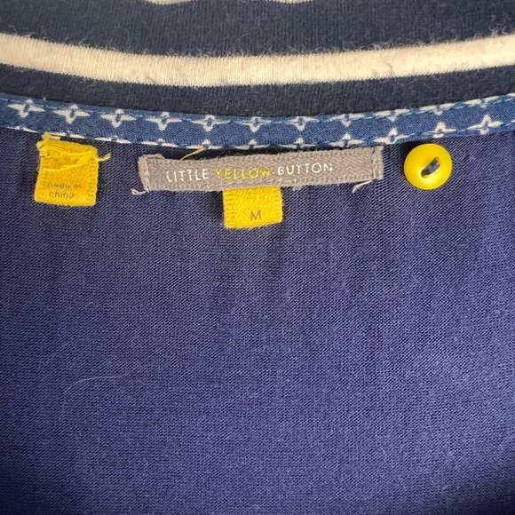 anthropologie little yellow button antibes top - Picture 3 of 6